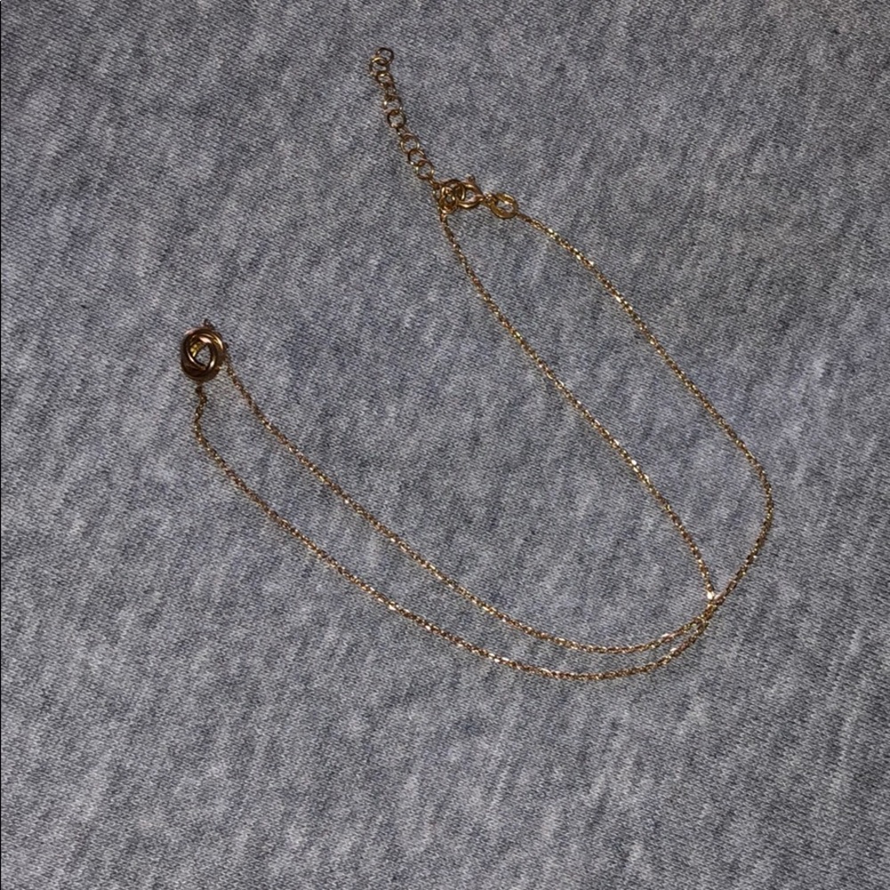 Knotted gold choker